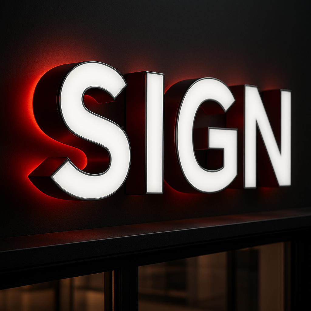 3D illuminated letters