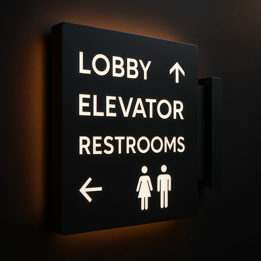 Indoor wayfinding signage